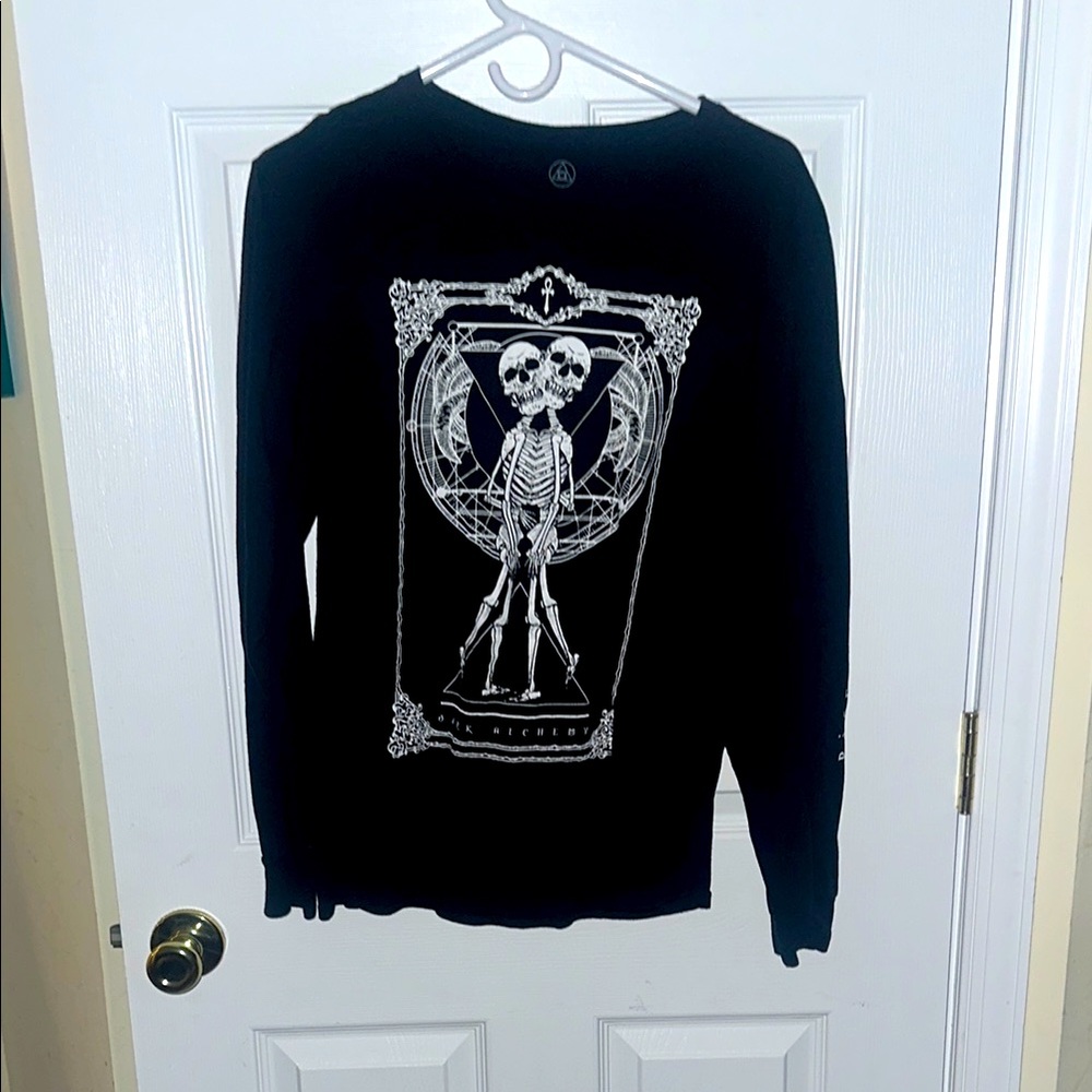 Dark Alchemy Gothic Graphic Long Sleeve Top